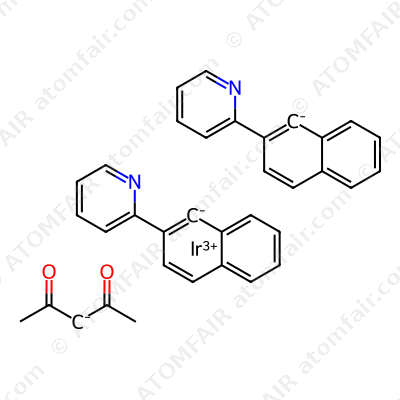 Bis(2-(naphthalen-2-yl)pyridine)(acetylacetonate) iridium(III) (CAS: 878393-09-0)