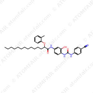 1-(4-cyanophenyl)-3-(2-hidroxy-4-(2-(o-tolyl oxy) tetradecanamido)phenyl)urea (CAS: 231610-41-6)