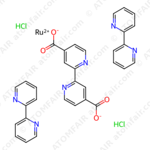 Ruthenium, bis(2,2'-bipyridine-κN1,κN1')[[2,2'-bipyridine]-4,4'-dicarboxylato(2-)-κN1,κN1']-, hydrochloride (1:2), (OC-6-22) (CAS: 68846-36-6)