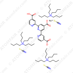 2,6-bis(4-carboxylato-2-pyridyl)pyridine-4-carboxylate, ruthenium(II) tetrabutylammonium triisothiocyanate (CAS: 359415-47-7)