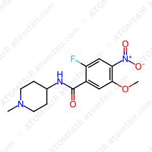Benzamide, 2-fluoro-5-methoxy-N-(1-methyl-4-piperidinyl)-4-nitro (CAS: 1001345-79-4)