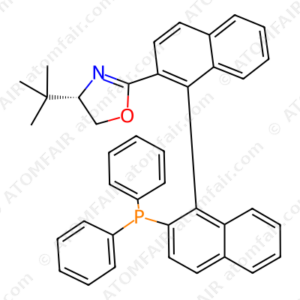 (S)-4-(tert-butyl)-2-((S)-2'-(diphenylphosphanyl)-[1,1'-binaphthalen]-2-yl)-4,5-dihydrooxazole (CAS: 586356-02-7)