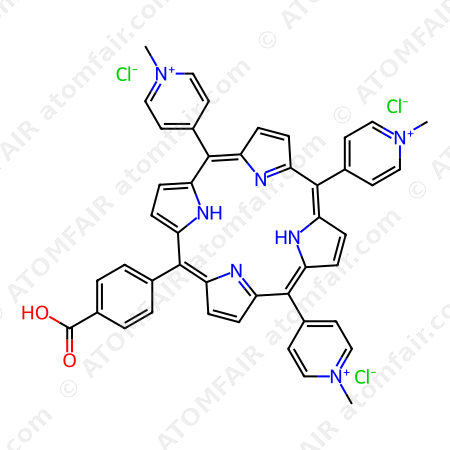 5-(4-Carboxyphenyl)-10,15,20-tri(N-methyl-4-pyridyl) porphyrin trichloride (CAS: 211360-21-3)