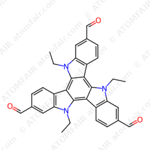 5H-Diindolo[3,2-a:3',2'-c]carbazole-2,7,12-tricarboxaldehyde, 5,10,15-triethyl-10,15-dihydro (CAS: 1809810-32-9)