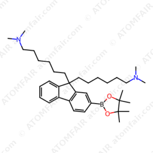 6,6'-(2-(4,4,5,5-Tetramethyl-1,3,2-dioxaborolan-2-yl)-9H-fluorene-9,9-diyl)bis(N,N-dimethylhexan-1-amine) (CAS: 438201-35-5)