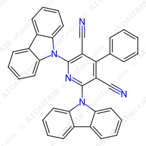 2,6-Di(9H-carbazol-9-yl)-4-phenylpyridine-3,5-dicarbonitrile (CAS: 1803330-63-3)