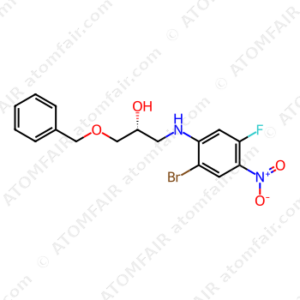 2-Propanol, 1-[(2-broMo-5-fluoro-4-nitrophenyl)aMino]-3-(phenylMethoxy)-, (2R) (CAS: 1342896-73-4)