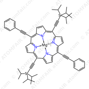 Magnesium, [5,15-bis(2-phenylethynyl)-10,20-bis[2-[tris(1-methylethyl)silyl]ethynyl]-21H,23H-porphinato(2-)-κN21,κN22,κN23,κN24]-, (SP-4-1) (CAS: 1397288-30-0)