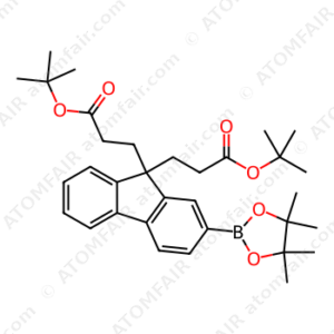 9H-Fluorene-9,9-dipropanoic acid, 2-(4,4,5,5-tetramethyl-1,3,2-dioxaborolan-2-yl)-, 9,9-bis(1,1-dimethylethyl) ester (CAS: 1067250-02-5)