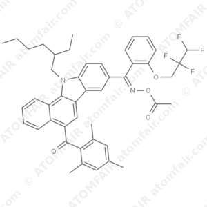 (Z)-1-((((11-(2-ethylhexyl)-5-(2,4,6-trimethylbenzoyl)-11H-benzo[a]carbazol-8-yl)(2-(2,2,3,3-tetrafluoropropyl)phenyl)methylene)amino)oxy)ethanone (CAS: 2095872-14-1)