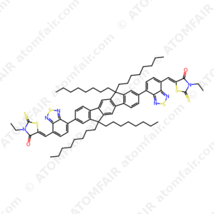 (5Z,5'Z)-5,5'-((7,7'-(6,6,12,12-Tetraoctyl-6,12- dihydroindeno[1,2-b]fluorene-2,8-diyl)bis(benzo[c][1,2,5] thiadiazole-7,4-diyl))bis(methanylylidene))bis(3-ethyl-2- thioxothiazolidin-4-one) (CAS: 2088628-64-0)