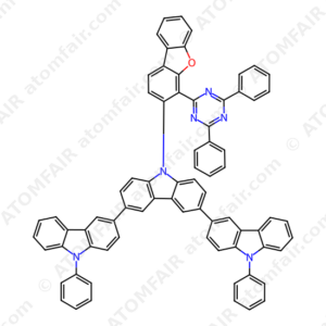 9'-(4-(4,6-Diphenyl-1,3,5-triazin-2-yl)-dibenzo[b,d]furan- 3-yl)-9,9''-diphenyl-9H,9'H,9''H-3,3':6',3''-tercarbazole (CAS: 2351848-35-4)