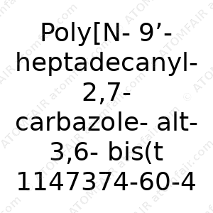 Poly[N-9’-heptadecanyl-2,7-carbazole-alt-3,6-bis(thiophen- 5-yl)-2,5-dioctyl-2,5-dihydropyrrolo[3,4]pyrrole-1,4-dione] (CAS: 1147374-60-4)