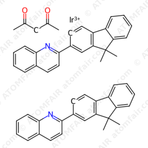 Bis[2-(9,9-dimethyl-9H-fluoren-2-yl)quinoline] (acetylacetonate)iridium(III) (CAS: 889750-25-8)