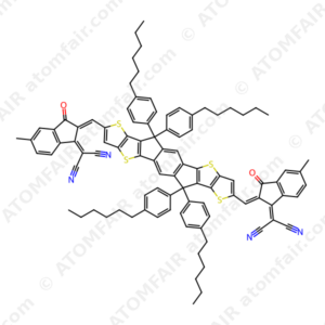 3,9-bis(2-methylene-((3-(1,1-dicyanomethylene)-6/7-methyl)- indanone))-5,5,11,11-tetrakis(4-hexylphenyl)-dithieno[2,3- d:2’,3’-d’]-s-indaceno[1,2-b:5,6-b’]dithiophene (CAS: 2047352-86-1)