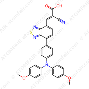 3-[7-[4-[Bis(4-methoxyphenyl)amino]phenyl]-2,1,3-benzothiadiazol-4-yl]-2-cyano-2-propenoic acid (CAS: 2459726-14-6)