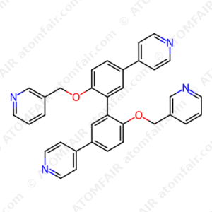 Pyridine, 3,3'-[(5,5'-di-4-pyridinyl[1,1'-biphenyl]-2,2'-diyl)bis(oxymethylene)]bis (CAS: 1388182-17-9)