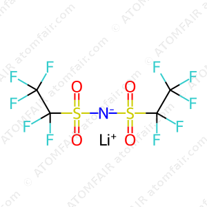 Ethanesulfonamide, 1,1,2,2,2-pentafluoro-N-((1,1,2,2,2-pentafluoroethyl)sulfonyl)-, lithium salt (1:1) LiBETI (CAS: 132843-44-8)