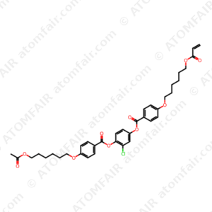 Benzoic acid, 4-[[6-(acetyloxy)hexyl]oxy]-, 2-chloro-4-[[4-[[6-[(1-oxo-2-propen-1-yl)oxy]hexyl]oxy]benzoyl]oxy]phenyl ester (CAS: 335380-15-9)