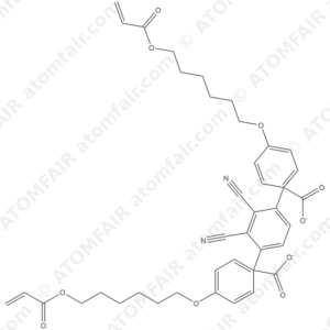 Benzoic acid, 4-[[6-[(1-oxo-2-propen-1-yl)oxy]hexyl]oxy]-, 1,1′-(2,3-dicyano-1,4-phenylene) ester (CAS: 150809-91-9)