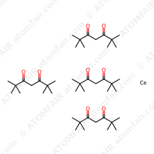 Tetrakis(2,2,6,6-tetramethyl-3,5-heptanedionato)cerium(IV), min. 97% (99.9%-Ce) (RED) [Ce(TMHD)4] (CAS: 18960-54-8)