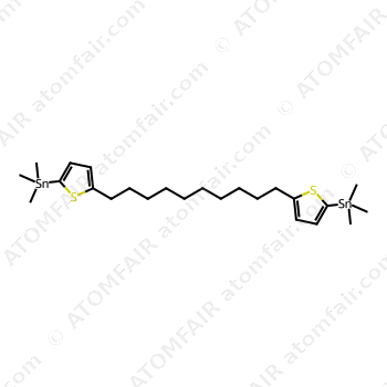 Stannane, 1,1'-(1,10-decanediyldi-5,2-thiophenediyl)bis[1,1,1-trimethyl (CAS: 1884354-25-9)