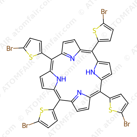 21H,23H-PORPHINE, 5,10,15,20-TETRAKIS(5-BROMO-2-THIENYL) (CAS: 852982-57-1)