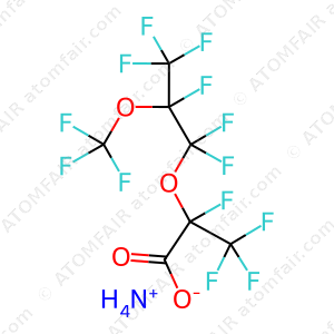Propanoic acid, 2,3,3,3-tetrafluoro-2-[1,1,2,3,3,3-hexafluoro-2-(trifluoromethoxy)propoxy]-, ammonium salt (1:1) (CAS: 510774-77-3)