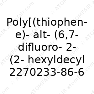 Poly[(thiophene)-alt-(6,7-difluoro-2-(2-hexyldecyloxy) quinoxaline)] (CAS: 2270233-86-6)