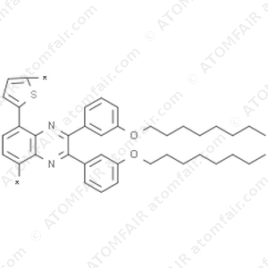 Poly[2,3-bis-(3-octyloxyphenyl)quinoxaline-5,8- diyl-alt -thiophene-2,5-diyl] (CAS: 565228-37-7)