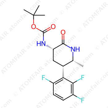 tert-butyl ((3S,5S,6R)-6-methyl-2-oxo-5-(2,3,6-trifluorophenyl)piperidin-3-yl)carbamate (CAS: 1456803-43-2)
