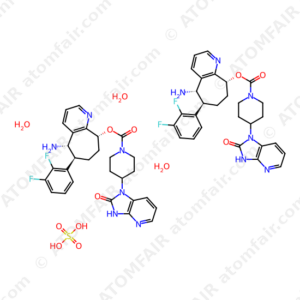 [(5S,6S,9R)-5-amino-6-(2,3-difluorophenyl)-6,7,8,9-tetrahydro-5H-cyclohepta[b]pyridin-9-yl]4-(2-oxo-3H-imidazo[4,5-b]pyridin-1-yl)piperidine-1-carboxylate (CAS: 1374024-48-2)