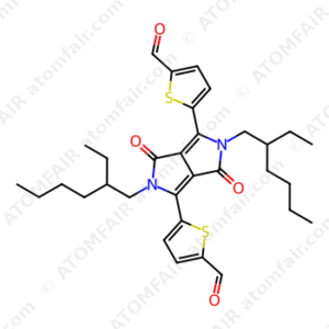5,5'-(2,5-Bis(2-ethylhexyl)-3,6-dioxo-2,3,5,6-tetrahydropyrrolo[3,4-c]pyrrole-1,4-diyl)bis(thiophene-2-carbaldehyde) (CAS: 1239218-96-2)