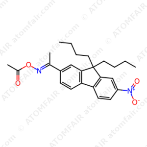 Ethanone, 1-(9,9-dibutyl-7-nitro-9H-fluoren-2-yl)-, O-acetyloxime (CAS: 1477457-22-9)
