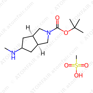 rel-tert-Butyl (3aR,5s,6aS)-5-(methylamino)hexahydrocyclopenta[c]pyrrole-2(1H)-carboxylate methanesulfonate (CAS: 2640378-28-3)
