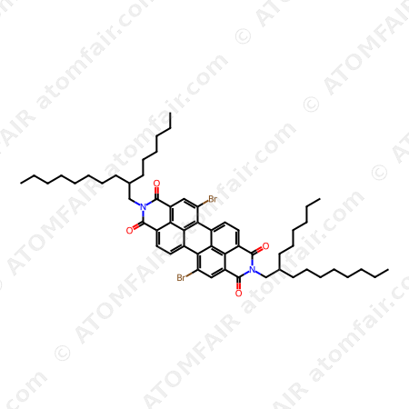N,N'-bis(2-hexyldecyl)-1,7-dibromo-3,4,9,10-perylene tetracarboxylic diimide (CAS: 1374838-69-3)