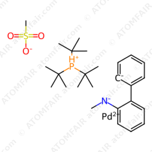 Methanesulfonato(tri-t-butylphosphino)(2'-methylamino-1,1'-biphenyl-2-yl)palladium(II) (CAS: 1621274-11-0)
