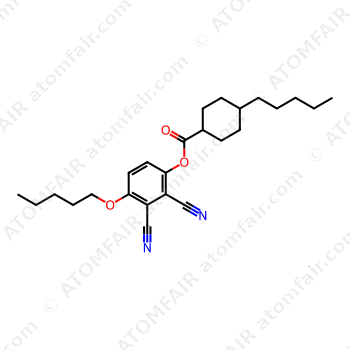 trans-4-Pentylcyclohexanecarboxylic acid 2,3-dicyano-4-(pentyloxy)phenyl ester (CAS: 75941-52-5)