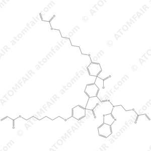 1,1′-[2-[(E)-[2-(2-Benzothiazolyl)-2-[2-[(1-oxo-2-propen-1-yl)oxy]ethyl]hydrazinylidene]methyl]-1,4-phenylene] bis[4-[[6-[(1-oxo-2-propen-1-yl)oxy]hexyl]oxy]benzoate (CAS: 1712459-31-8)