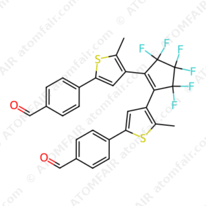 4,4'-((Perfluorocyclopent-1-ene-1,2-diyl)bis(5-methylthiophene-4,2-diyl))dibenzaldehyde (CAS: 348639-12-3)
