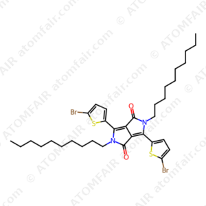 3,6-Bis(5-bromo-thiophen-2-yl)-2,5-di-n-decylpyrrolo[3,4-c]-pyrrole-1,4-dione (CAS: 1353724-76-1)
