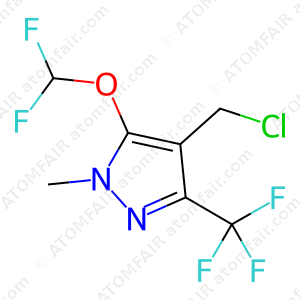 4-(Chloromethyl)-5-(difluoromethoxy)-1-methyl-3-(trifluoromethyl)-1H-pyrazole (CAS: 656825-76-2)