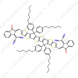 Propanedinitrile,2,2'-[[6,6,12,12-tetrakis(4-hexylphenyl)-6,12-dihydrothieno[2'',3'':4',5']thieno[3',2':4,5]cyclopenta[1,2-b]thieno[2''',3''Chemicalbook':4'',5'']thieno[2'',3'':3',4']cyclopenta[1',2':4,5]thieno[2,3-d]thiophene-2,8-diyl]bis[methylidyne(3-oxo-1H-indene-2,1(3H)-diylidene)]]bis (CAS: 2244414-53-5)