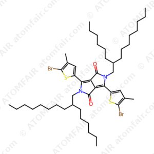 Pyrrolo[3,4-c]pyrrole-1,4-dione, 3,6-bis(5-bromo-4-methyl-2-thienyl)-2,5-bis(2-hexyldecyl)-2,5-dihydro (CAS: 1429119-69-6)