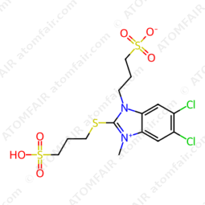 2-[(5,6-dichloro-1-methyl-3-(3-sulphonatopropyl)-1H-benzo[d]imidazolium,innersalt]thiopropane-3-sulphonic acid (CAS: 83391-65-5)