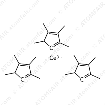 Tris(1,2,3,4-tetramethyl-2,4-cyclopentadienyl)cerium(III) (99.9%-Ce) (RED) (CAS: 251984-08-4)
