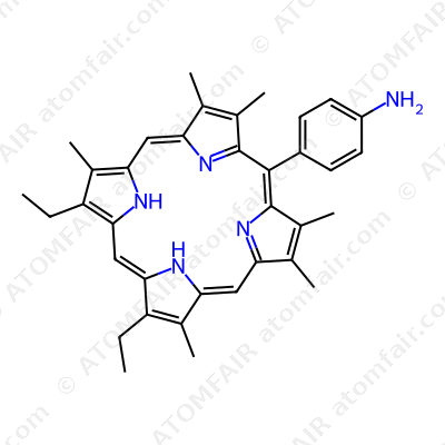 5-(4-Aminophenyl)-2,3,7,8,12,18-hexamethyl-13,17-diethyl porphyrin (CAS: 1248395-23-4)