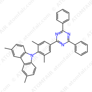 9-(4-(4,6-Diphenyl-1,3,5-triazin-2-yl)-2,6-dimethylphenyl)- 3,6-dimethyl-9H-carbazole (CAS: 2061376-84-7)