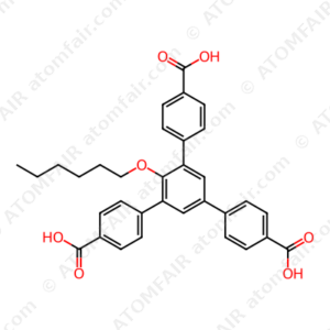 [1,1':3',1''-Terphenyl]-4,4''-dicarboxylic acid, 5'-(4-carboxyphenyl)-2'-(hexyloxy) (CAS: 1774401-33-0)