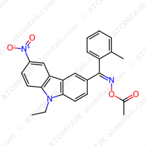 (9-Ethyl-6-nitro-9H-carbazol-3-yl)(2-methylphenyl)-methanone O-ethanoyl oxime (CAS: 1354746-27-2)